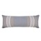 Laddha Home Designs 36" Gray and Beige Double Striped Lumbar Throw Pillow